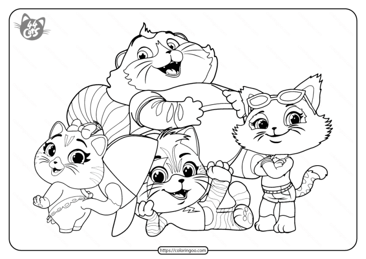 Free Printable 44 Cats Pdf Coloring Pages