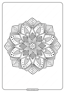 free printable adult floral mandala coloring page 54