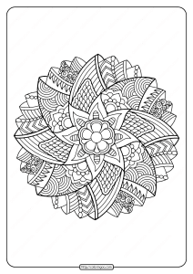 free printable adult floral mandala coloring page 56