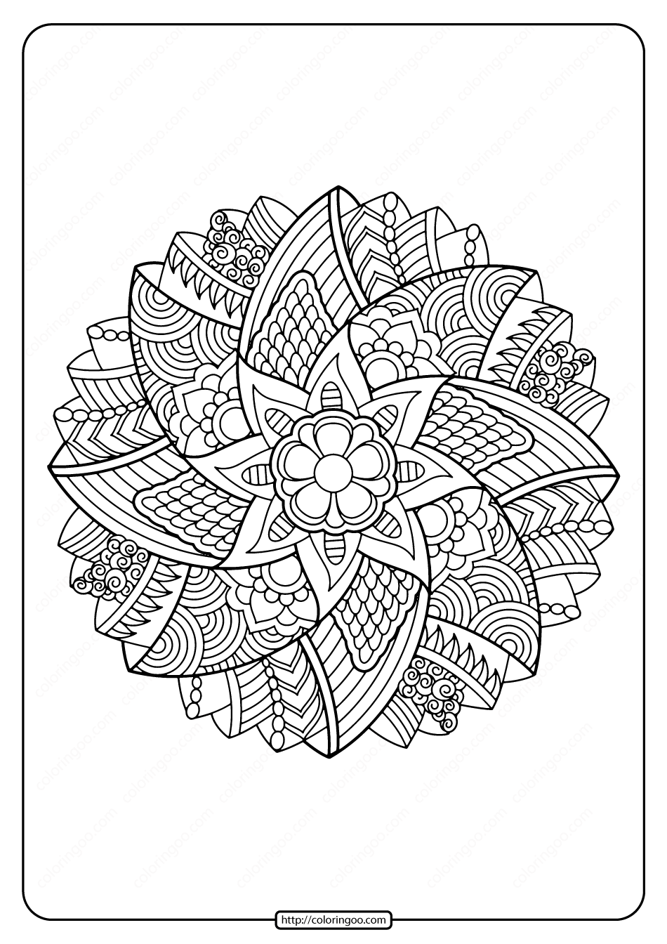 free printable adult floral mandala coloring page 56