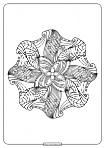 free printable adult floral mandala coloring page 58