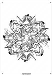 free printable adult floral mandala coloring page 59