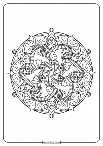 free printable adult floral mandala coloring page 60