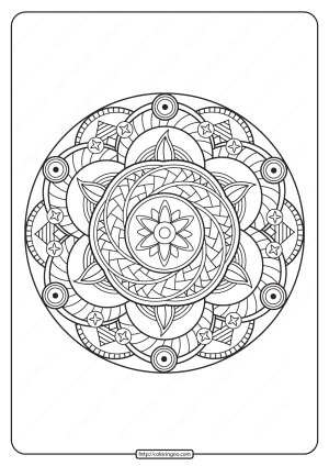 free printable adult floral mandala coloring page 62
