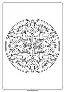 free printable adult floral mandala coloring page 63