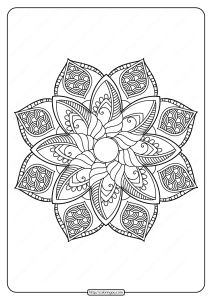 free printable adult floral mandala coloring page 64