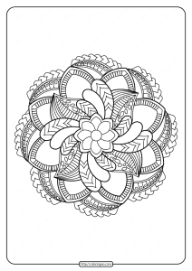 free printable adult floral mandala coloring page 65