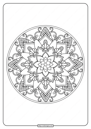 free printable adult floral mandala coloring page 66