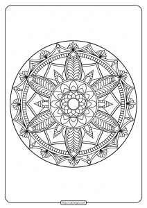 free printable adult floral mandala coloring page 71