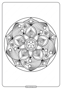 free printable adult floral mandala coloring page 72