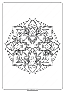 free printable adult floral mandala coloring page 73