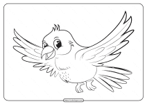 free printable animals bird pdf coloring pages 16