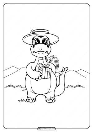 Free Printable Animals Dinosaur Coloring Pages 06