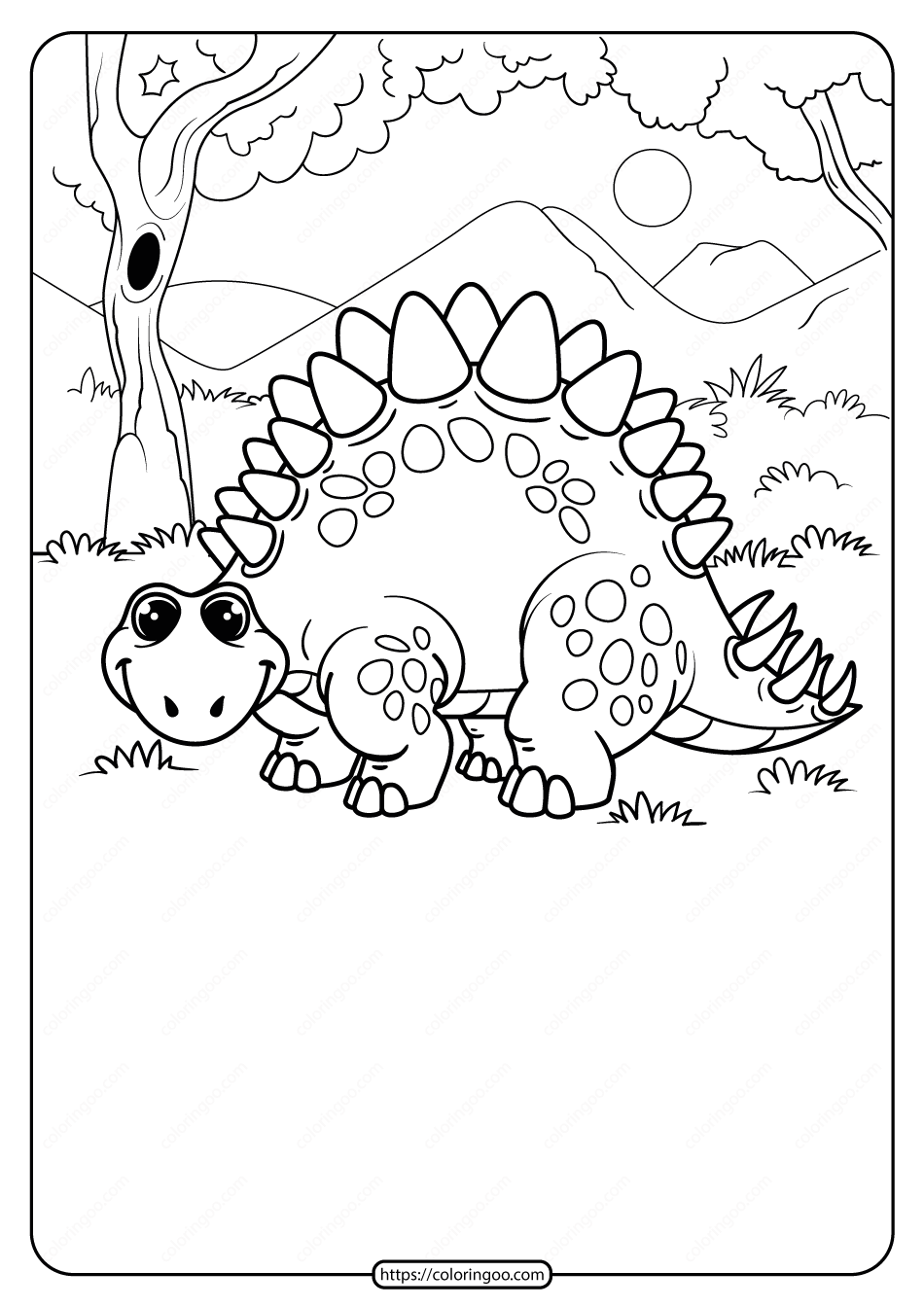 free printable animals dinosaur coloring pages 09