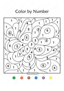 free printable color by number butterfly 10