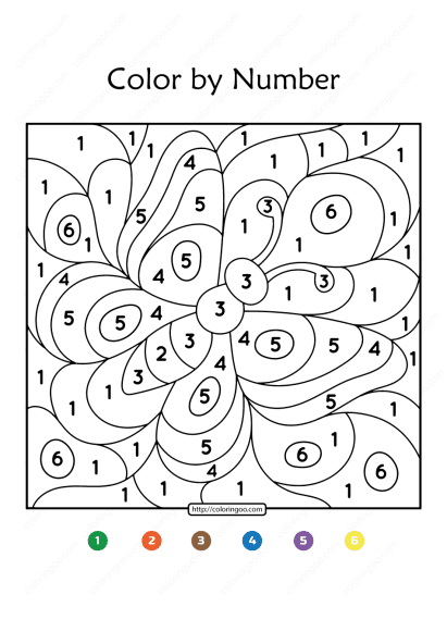 free printable color by number butterfly 10