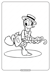 free printable donald duck pdf coloring page 15