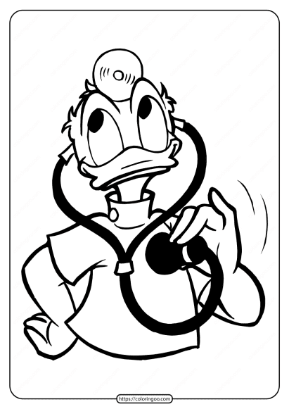 free printable donald duck pdf coloring page 23