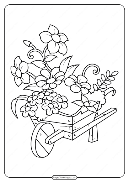 free printable flowers pdf coloring pages 02