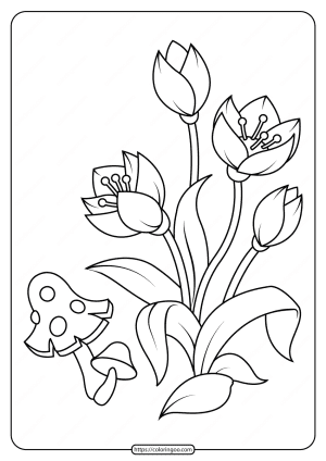 Free Printable Flowers Pdf Coloring Pages 05