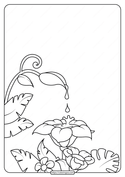 free printable flowers pdf coloring pages 16