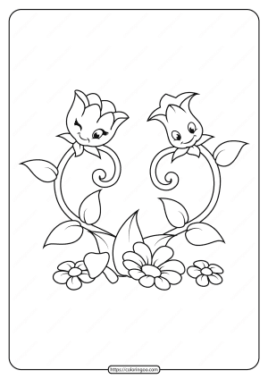Free Printable Flowers Pdf Coloring Pages 18