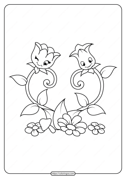 free printable flowers pdf coloring pages 18