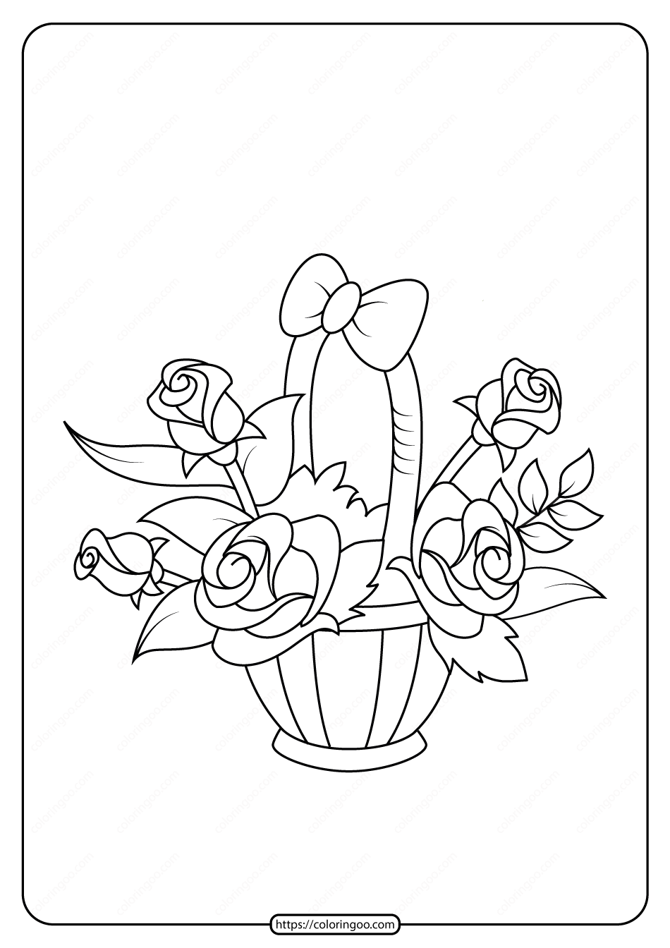 free printable flowers pdf coloring pages 20