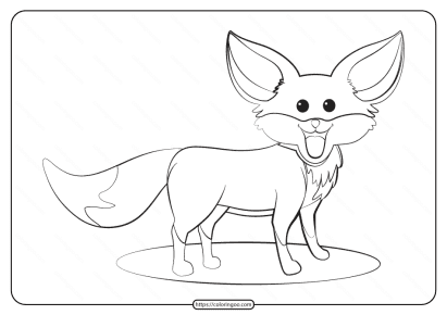 free printable fox pdf coloring pages