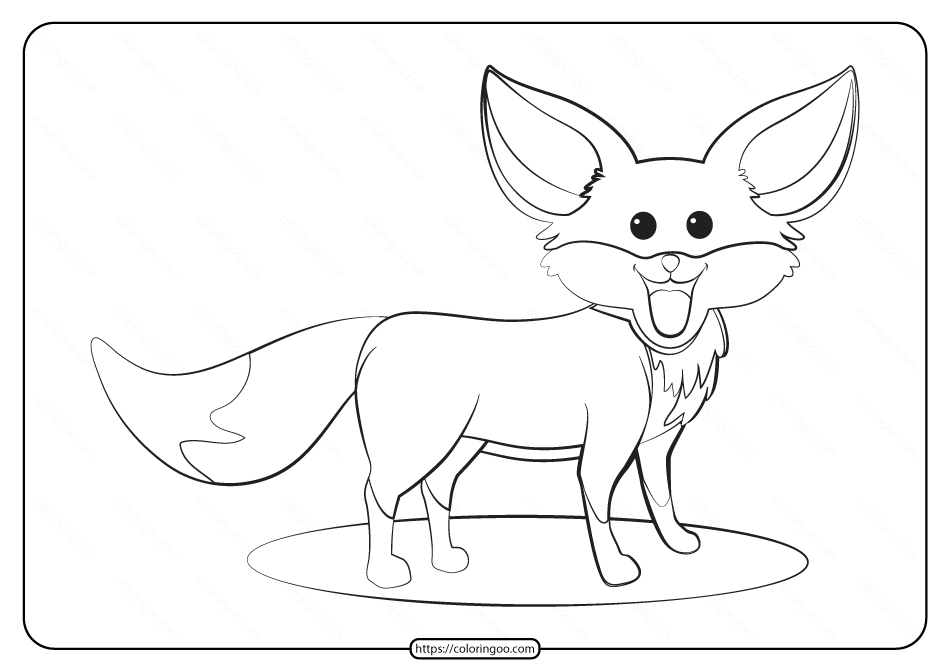 free printable fox pdf coloring pages
