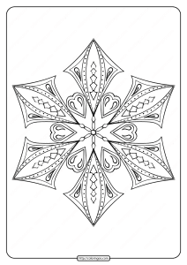 free printable snowflake pdf coloring page 03