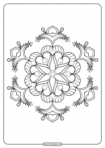 free printable snowflake pdf coloring page 04