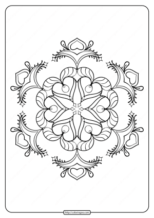 Free Printable Snowflake Pdf Coloring Page 04