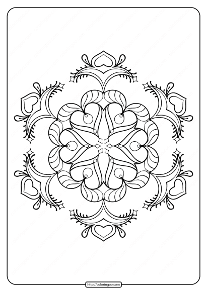 free printable snowflake pdf coloring page 04