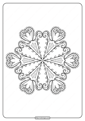 Free Printable Snowflake Pdf Coloring Page 05