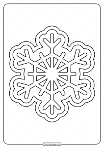 free printable snowflake pdf coloring page