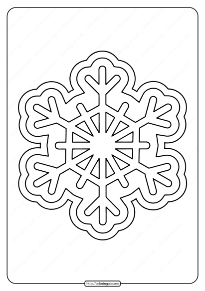 free printable snowflake pdf coloring page