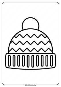 Free Printable Winter Hat Pdf Coloring Page - Free Printable Coloring