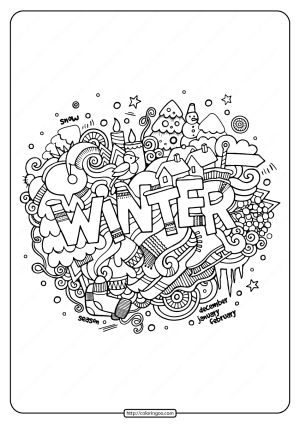 Free Printable Winter Pdf Coloring Page
