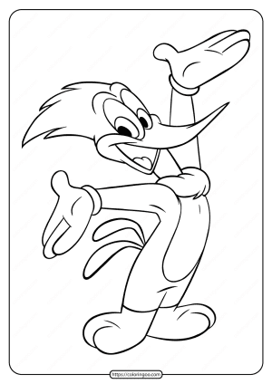Woody Woodpecker Coloring Page