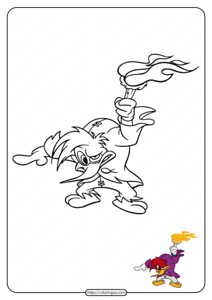 Free Printable Woody Woodpecker Coloring Pages 04