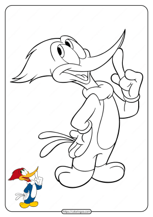 Woody Woodpecker Making Plans Coloring Pages