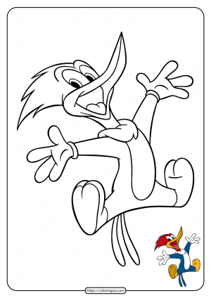 Free Woody Woodpecker Coloring Pages
