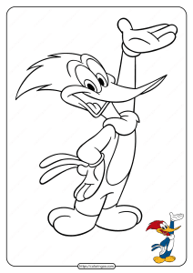 Free Woody Woodpecker Coloring Sheet