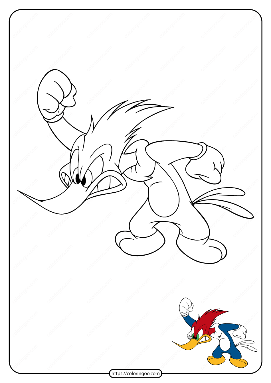 free printable woody woodpecker coloring pages 11
