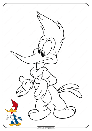 Printable Woody Woodpecker Coloring Pages