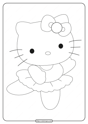 10 Enchanting Hello Kitty Ballerina Coloring Pages for Aspiring Young Dancers