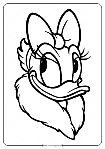 printable daisy duck pdf coloring page 05