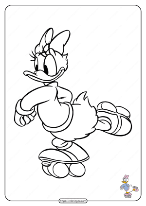 Printable Daisy Duck Pdf Coloring Page 09
