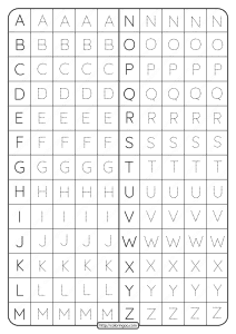 printable dotted alphabet trace practice pdf worksheet